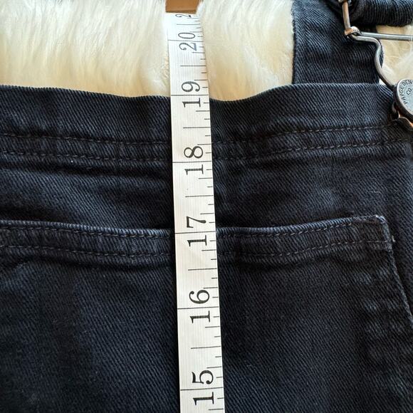 PAIGE Black Denim Overalls 24 Preppy 90s - Picture 13 of 16